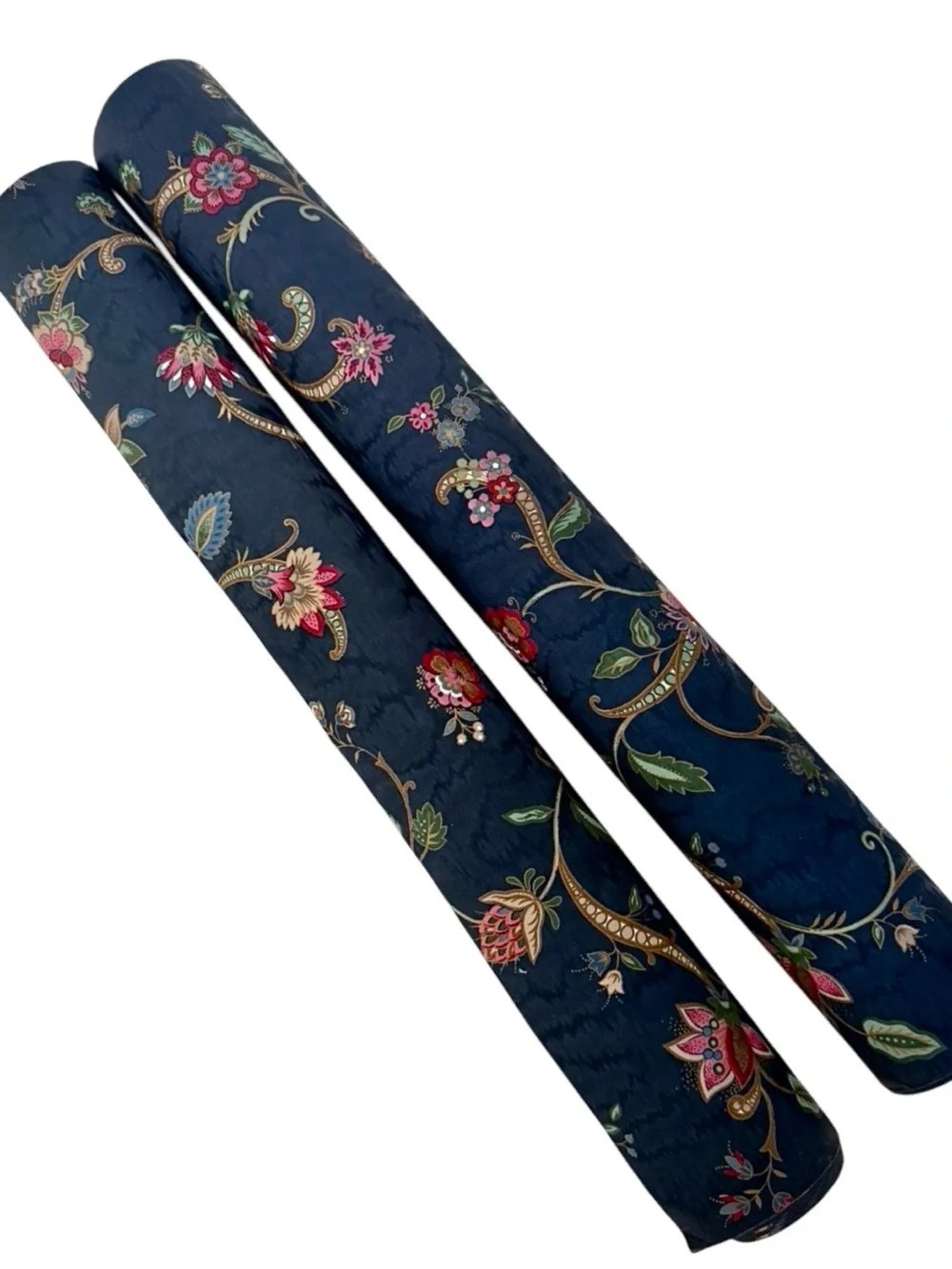 Vintage Floral WallPaper Navy Blue Textured MCM Style Moody Dramatic Flower (2)